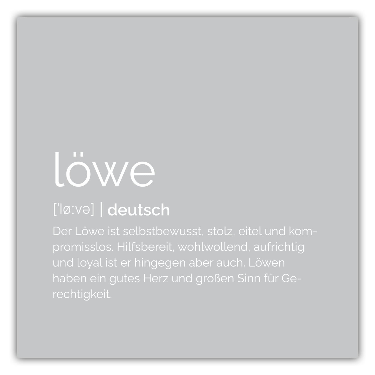 Poster Sternzeichen Löwe - Definition