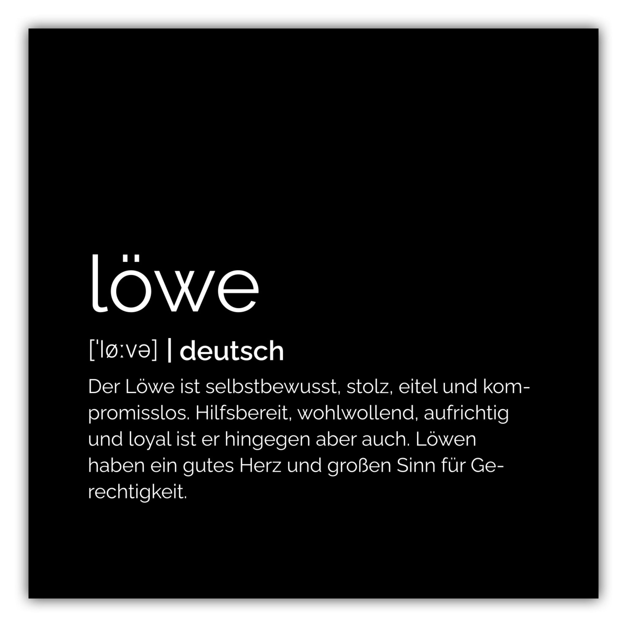 Poster Sternzeichen Löwe Definition MOTIVISSO