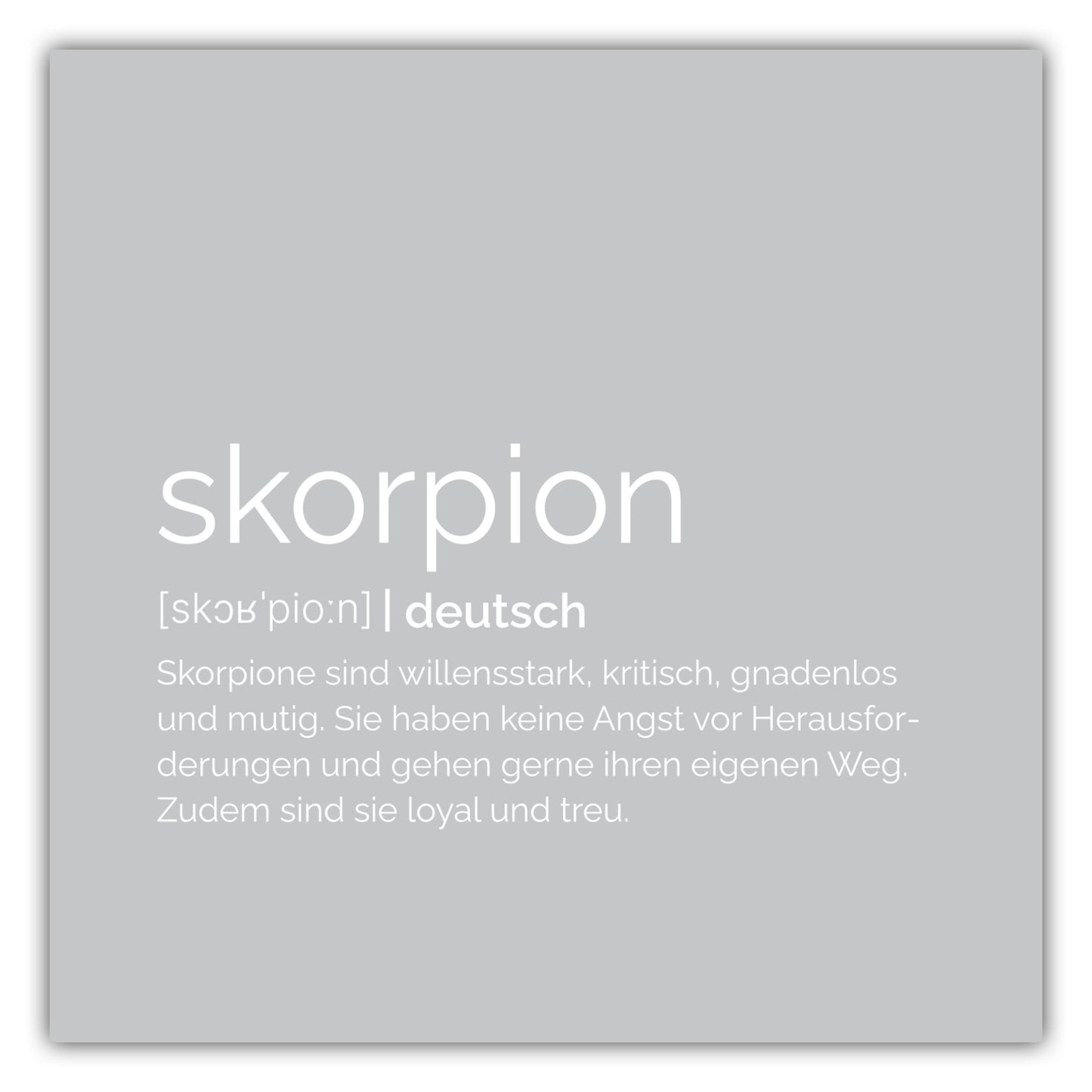 Poster Sternzeichen Skorpion - Definition
