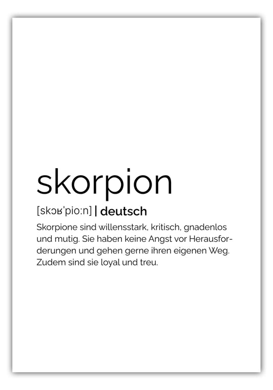 & Skorpion | Leinwände Sternzeichen Poster