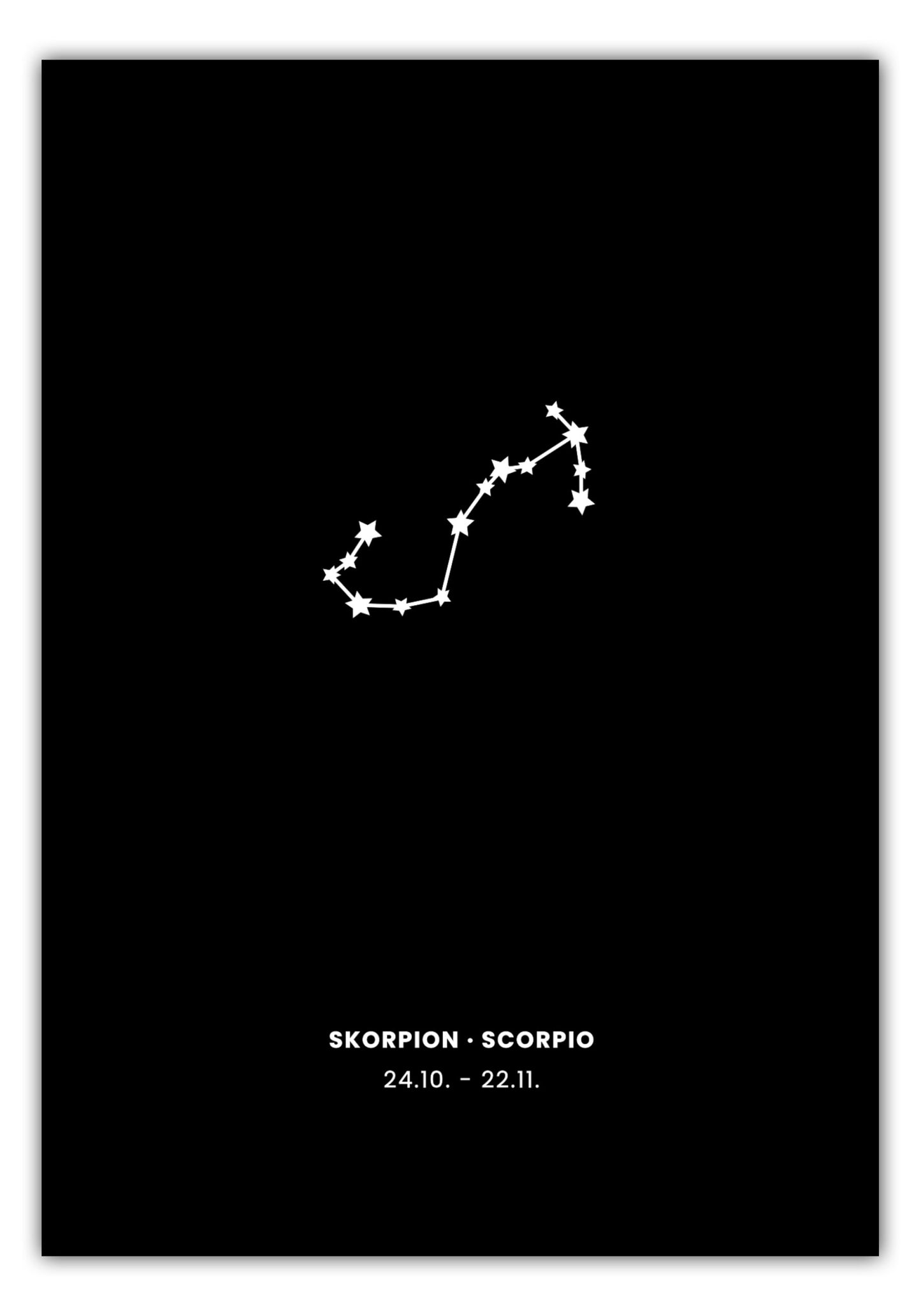 Poster Sternzeichen Skorpion - Konstellation