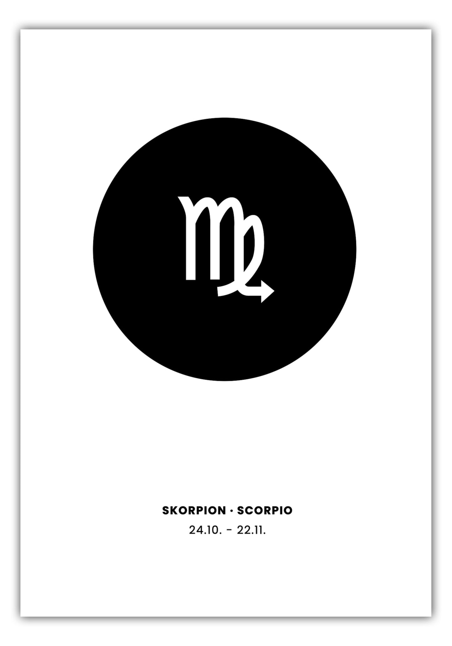 Poster Sternzeichen Skorpion - Symbol