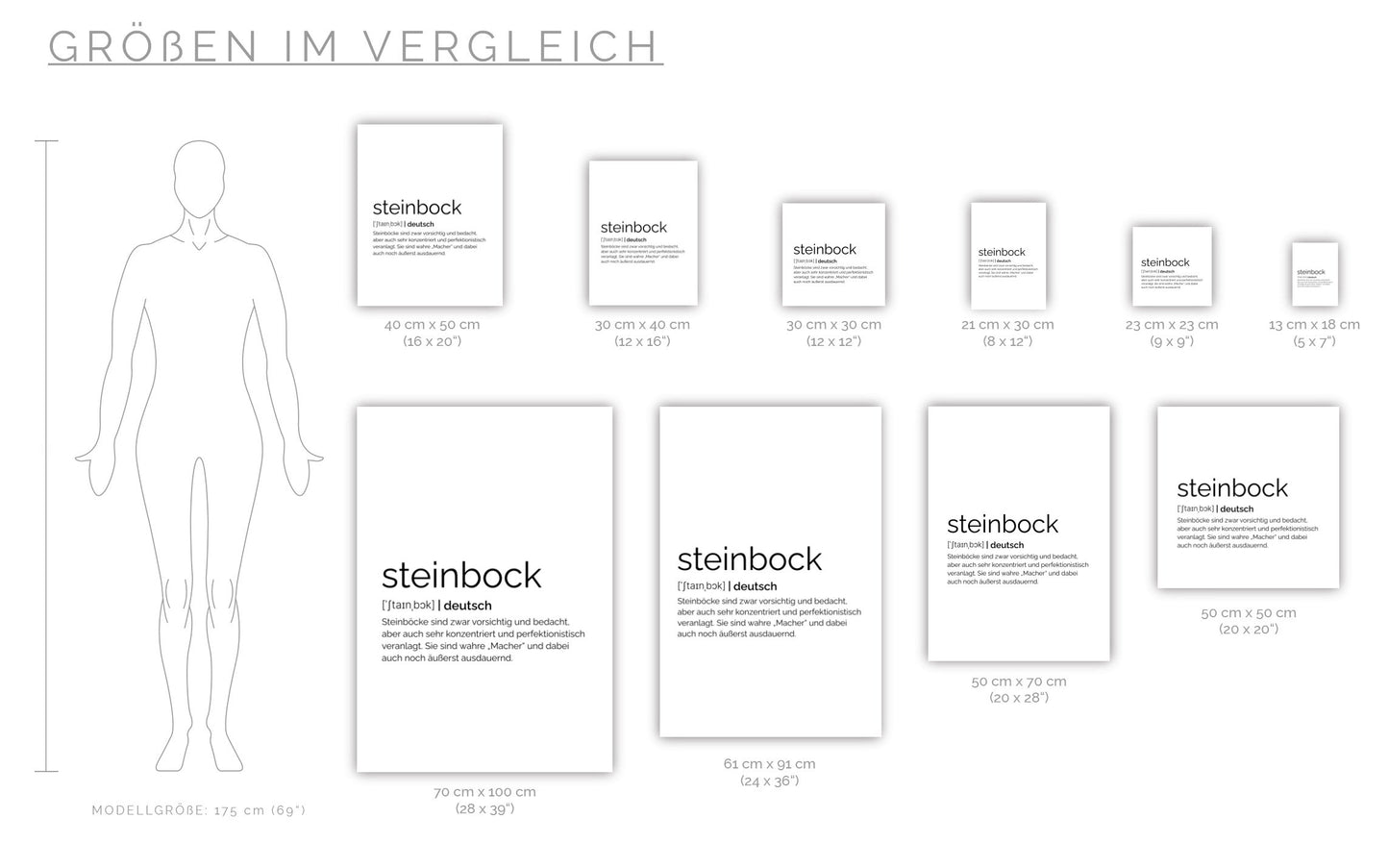 Poster Sternzeichen Steinbock - Definition
