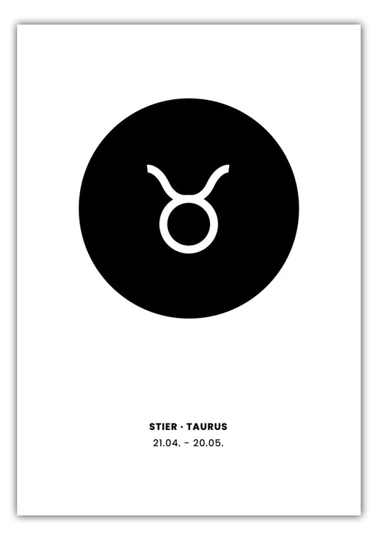 Poster Sternzeichen Stier - Symbol