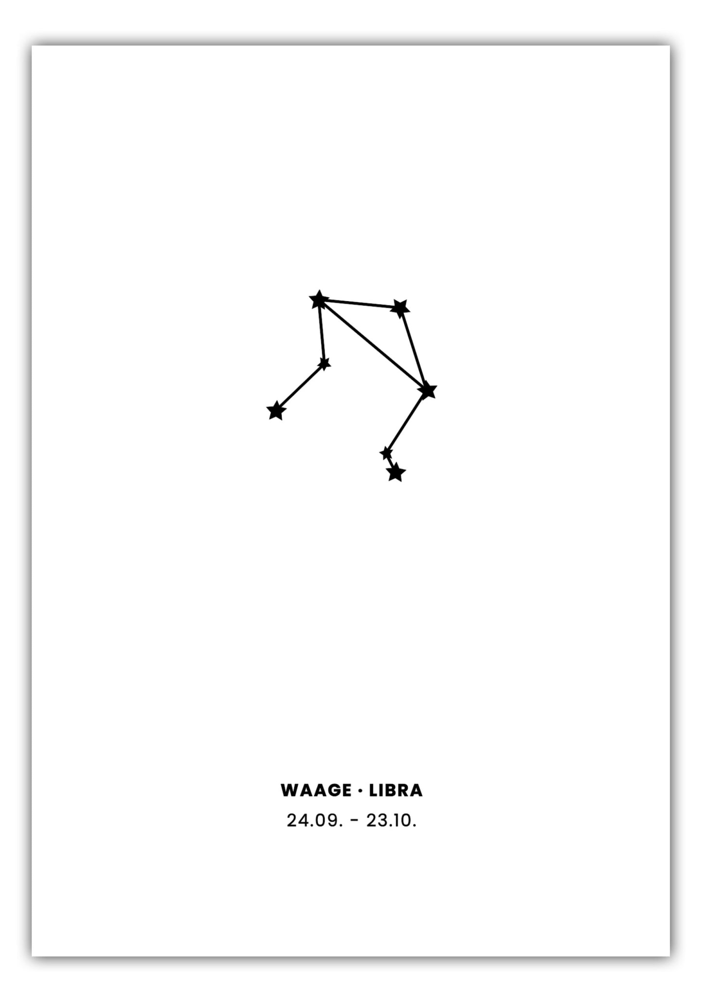 Poster Sternzeichen Waage - Konstellation