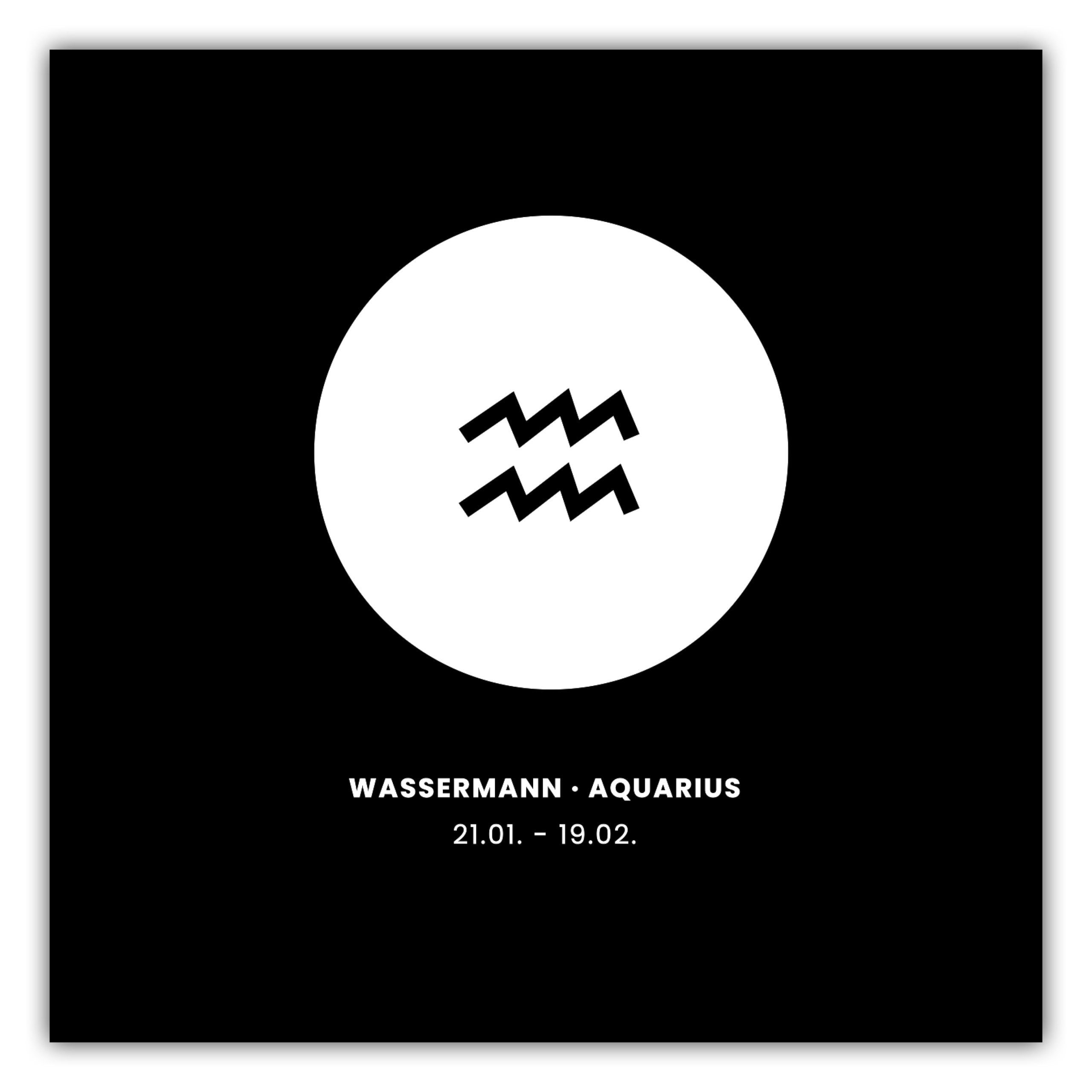 Poster Sternzeichen Wassermann Symbol MOTIVISSO poster-sternzeichen-wassermann-symbol-motivisso