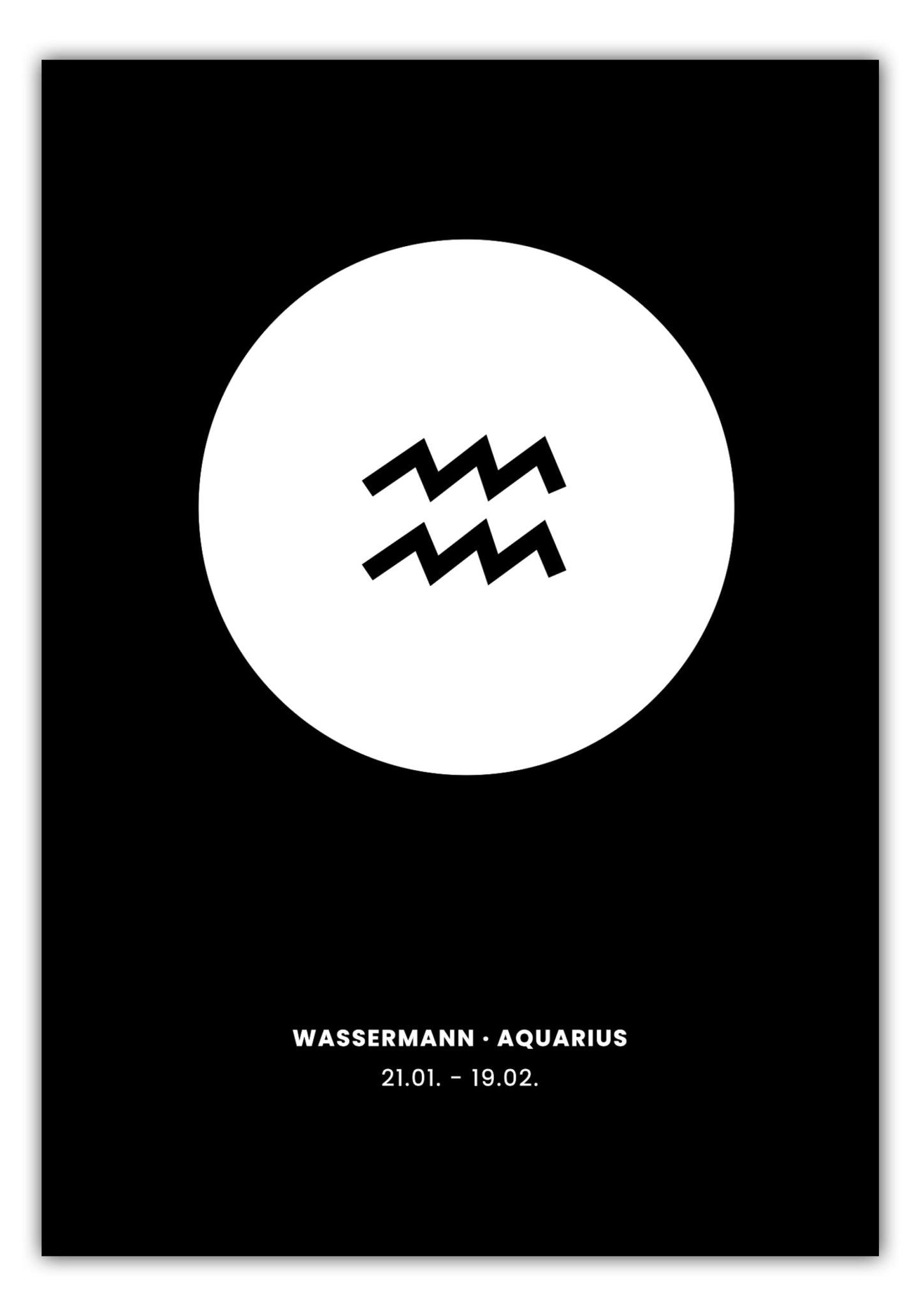 Poster Sternzeichen Wassermann - Symbol