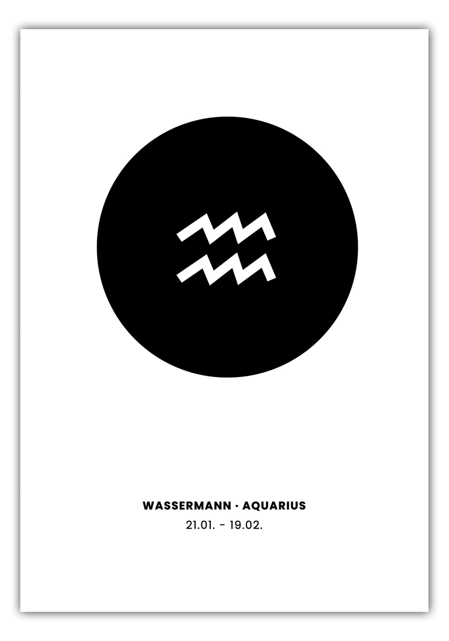 Poster Sternzeichen Wassermann - Symbol