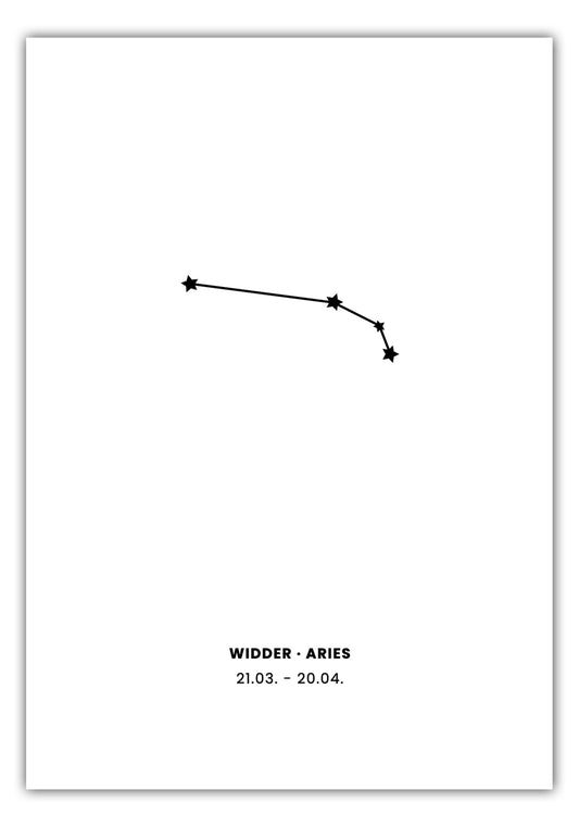 Sternzeichen Widder | Poster & Leinwände