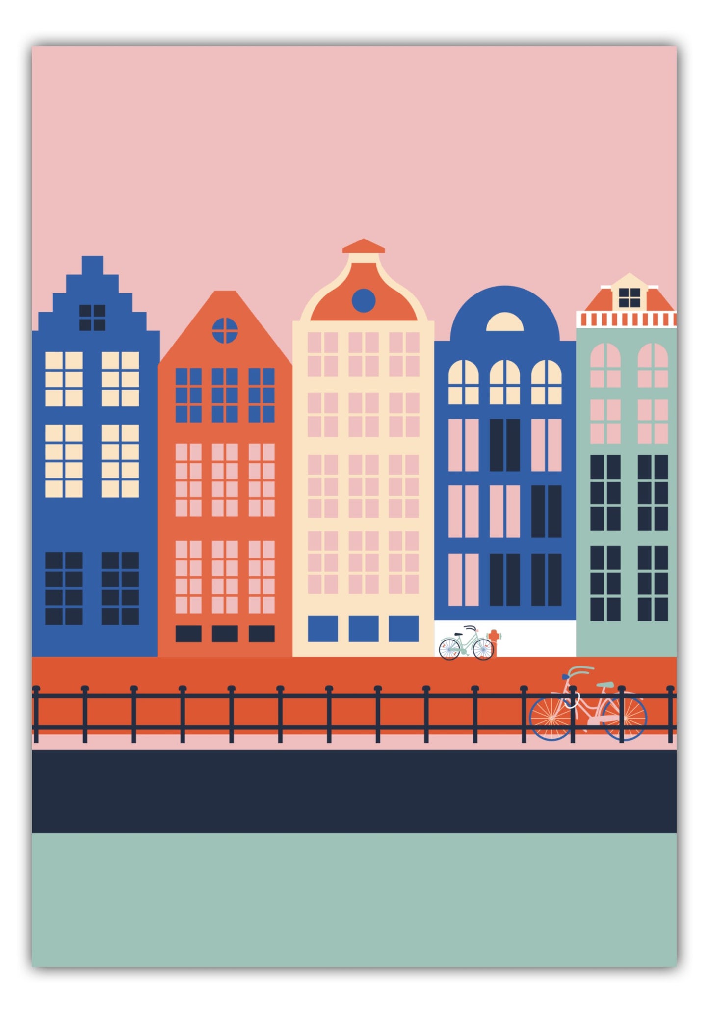 Poster Straße am Wasser - Dreamy Dutch Collection