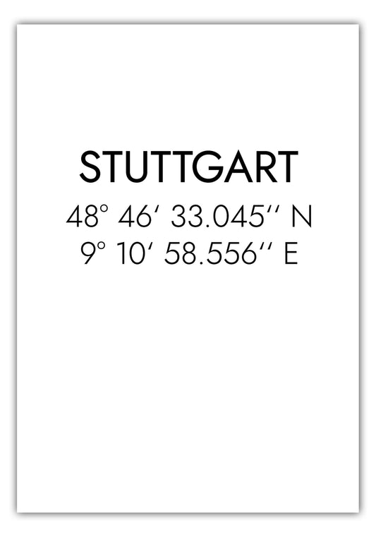 Poster Stuttgart Koordinaten #1