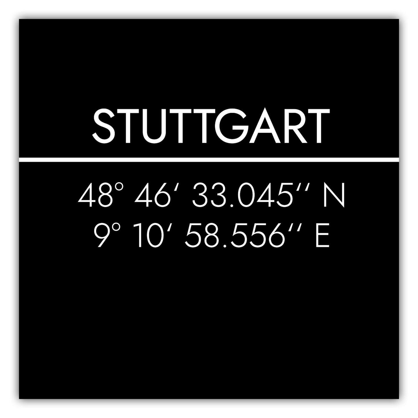 Poster Stuttgart Koordinaten #2