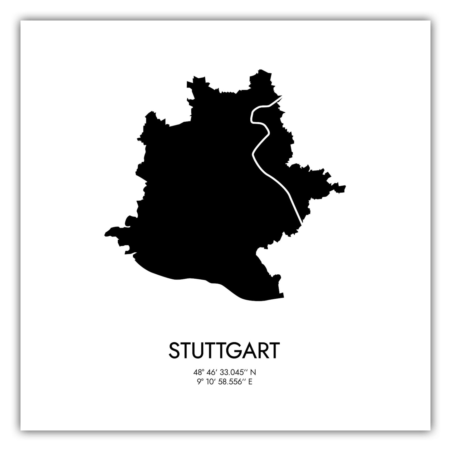 Poster Stuttgart Koordinaten #3