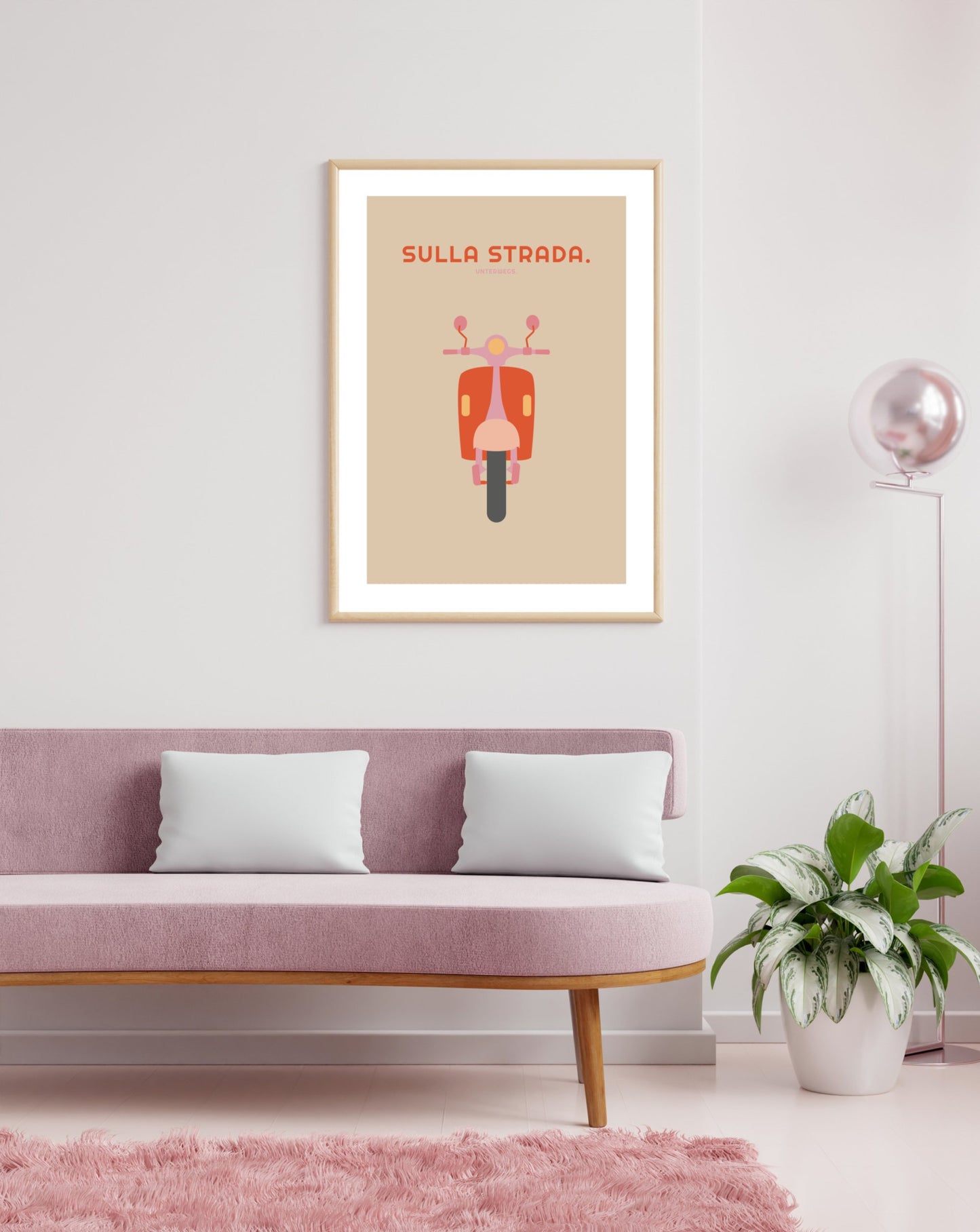 Poster Sulla Strada - Vespa Roller - La Dolce Vita Collection