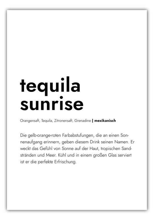 Poster Tequila Sunrise - Definition