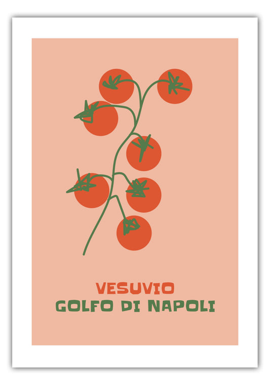 Poster Tomaten - Vesuvio Golfo di Napoli - La Dolce Vita Collection