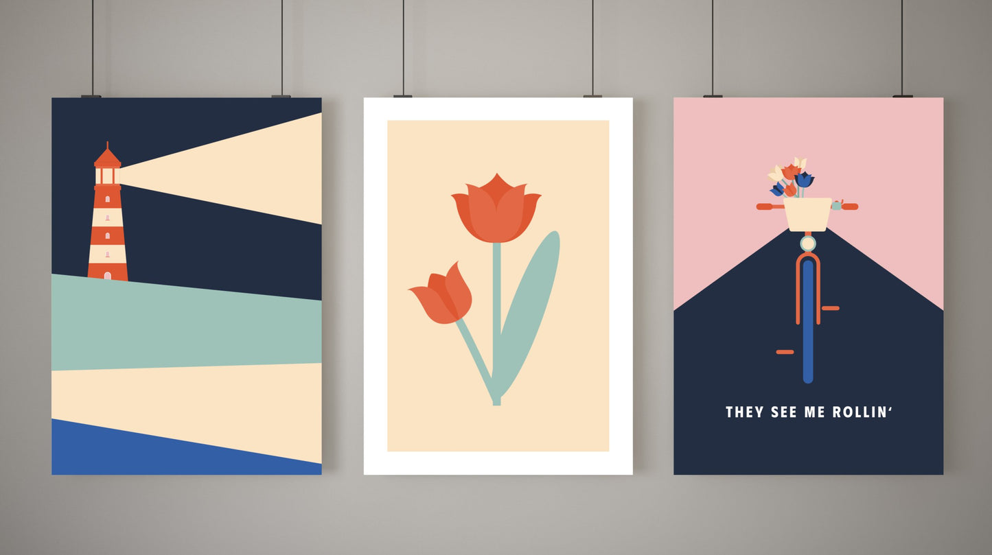 Poster Tulpe Rot - Dreamy Dutch Collection