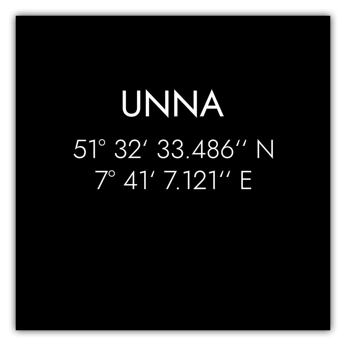 Poster Unna Koordinaten #1