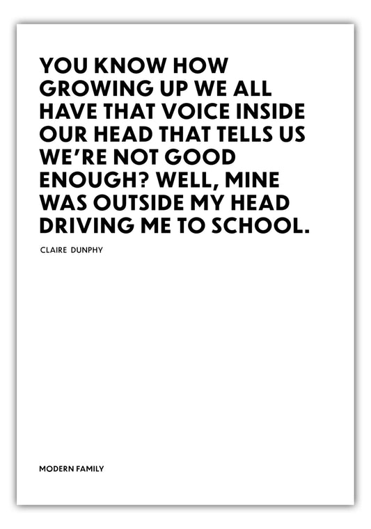 Poster Voice inside our head - Claire Dunphy - Modern Family