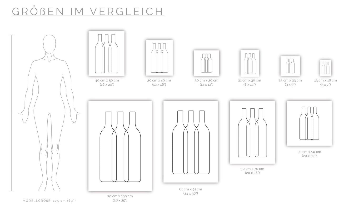 Poster Weinflaschen