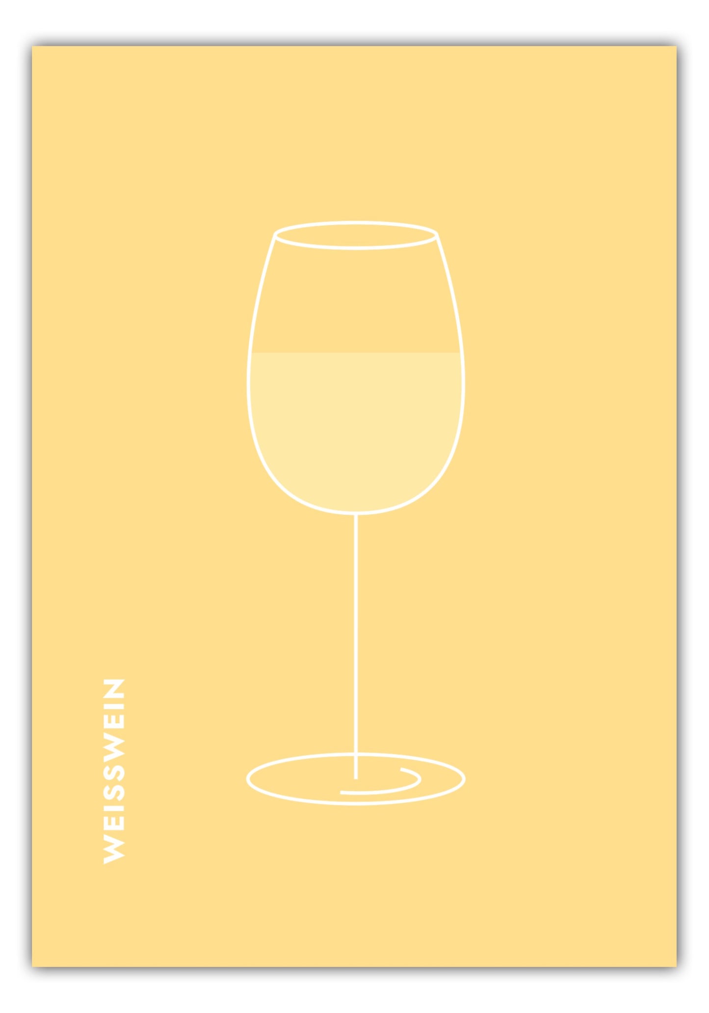Poster Weißwein im Glas