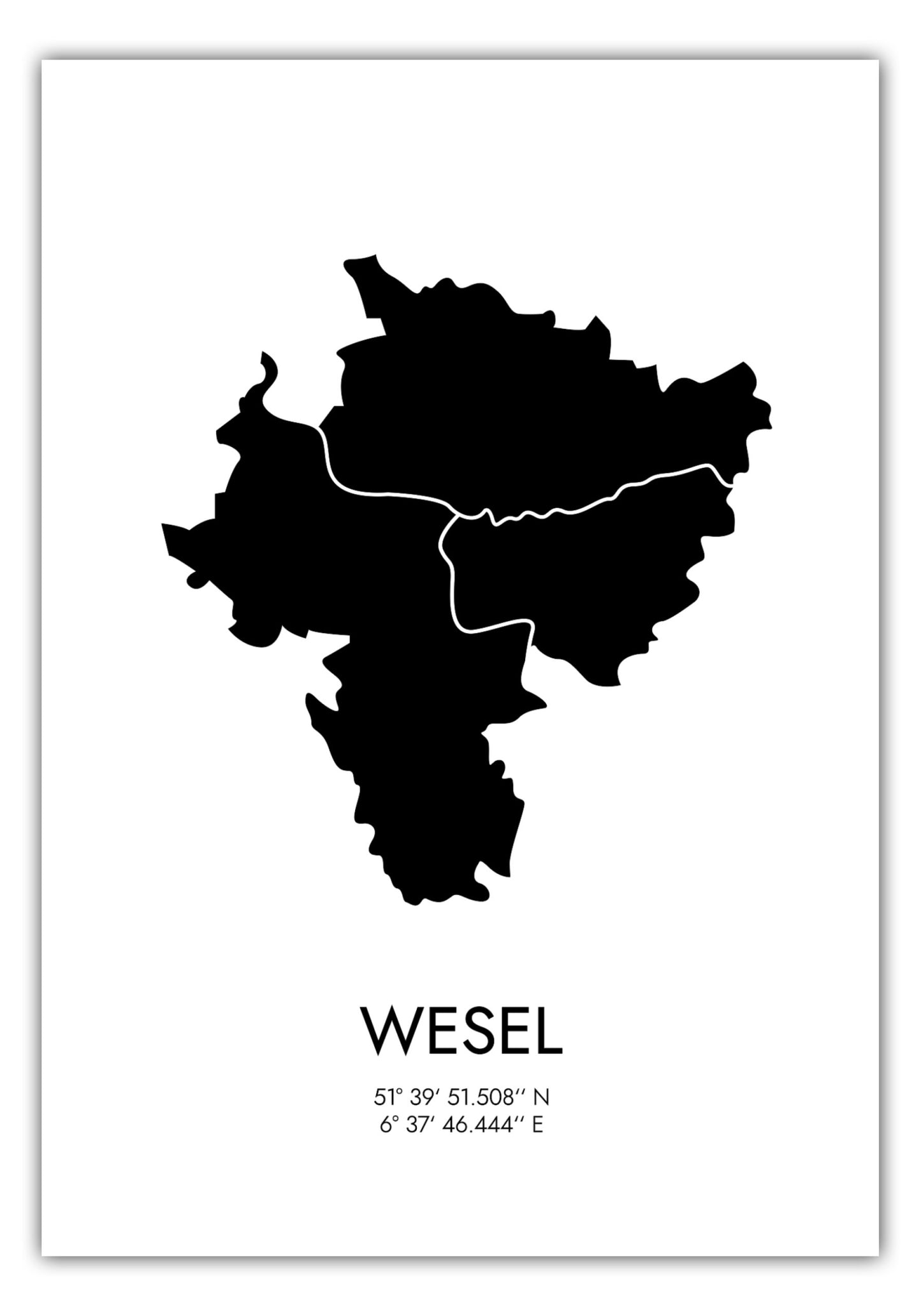 Poster Wesel Koordinaten #3