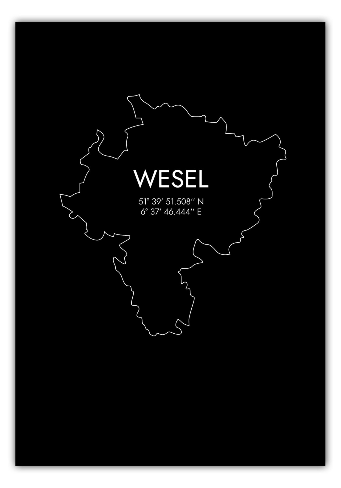 Poster Wesel Koordinaten #7