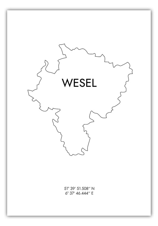 Poster Wesel Koordinaten #8