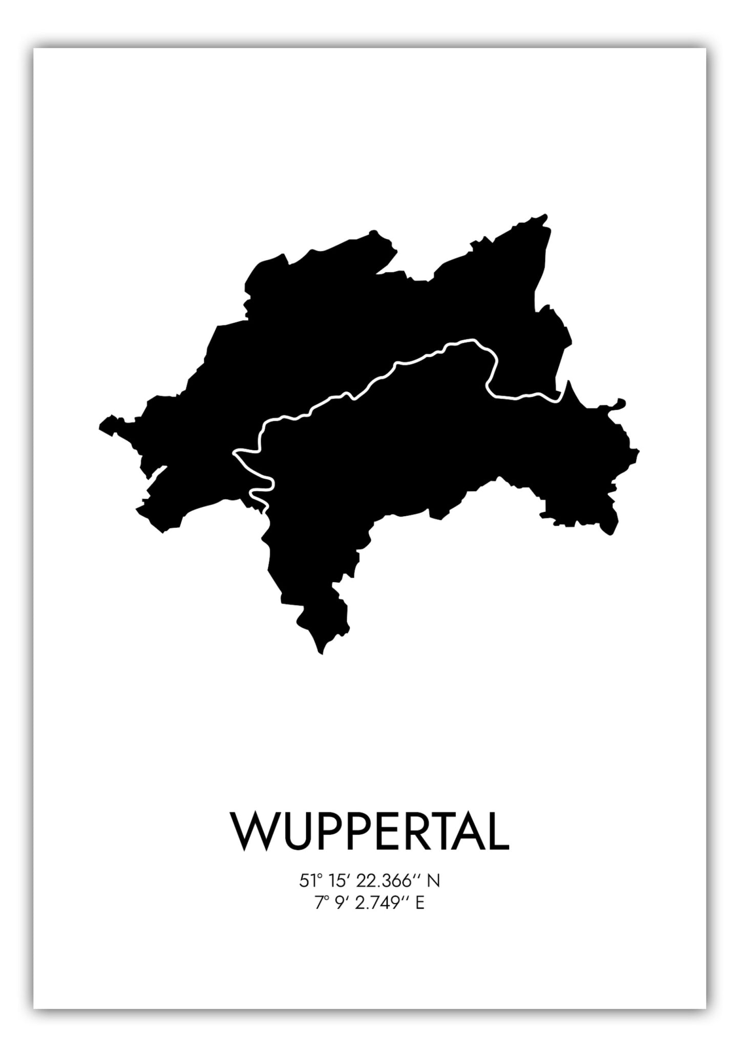 Poster Wuppertal Koordinaten #3
