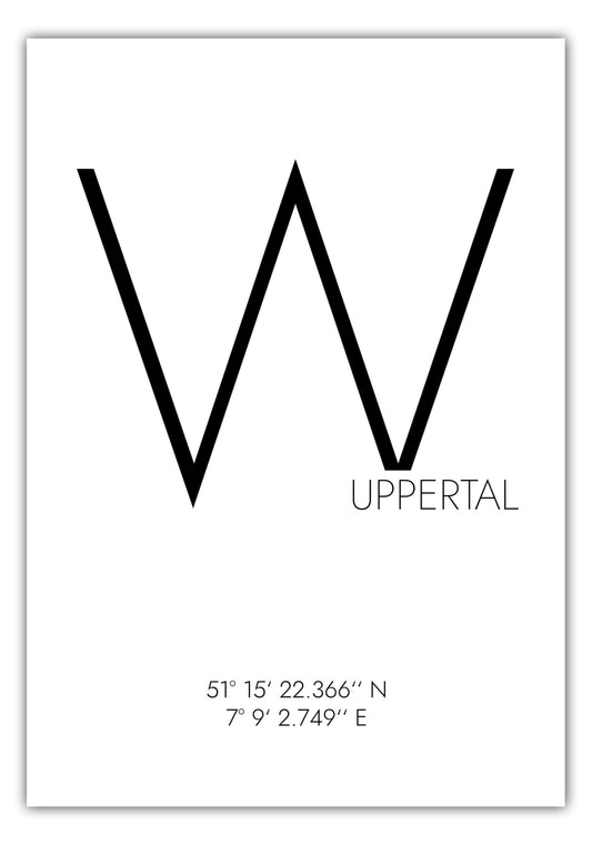 Poster Wuppertal Koordinaten #4