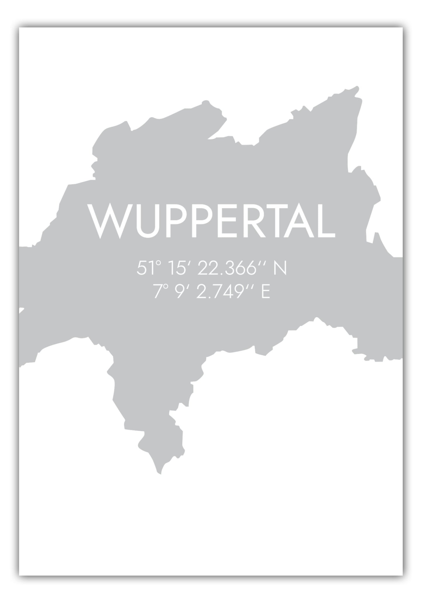Poster Wuppertal Koordinaten #5