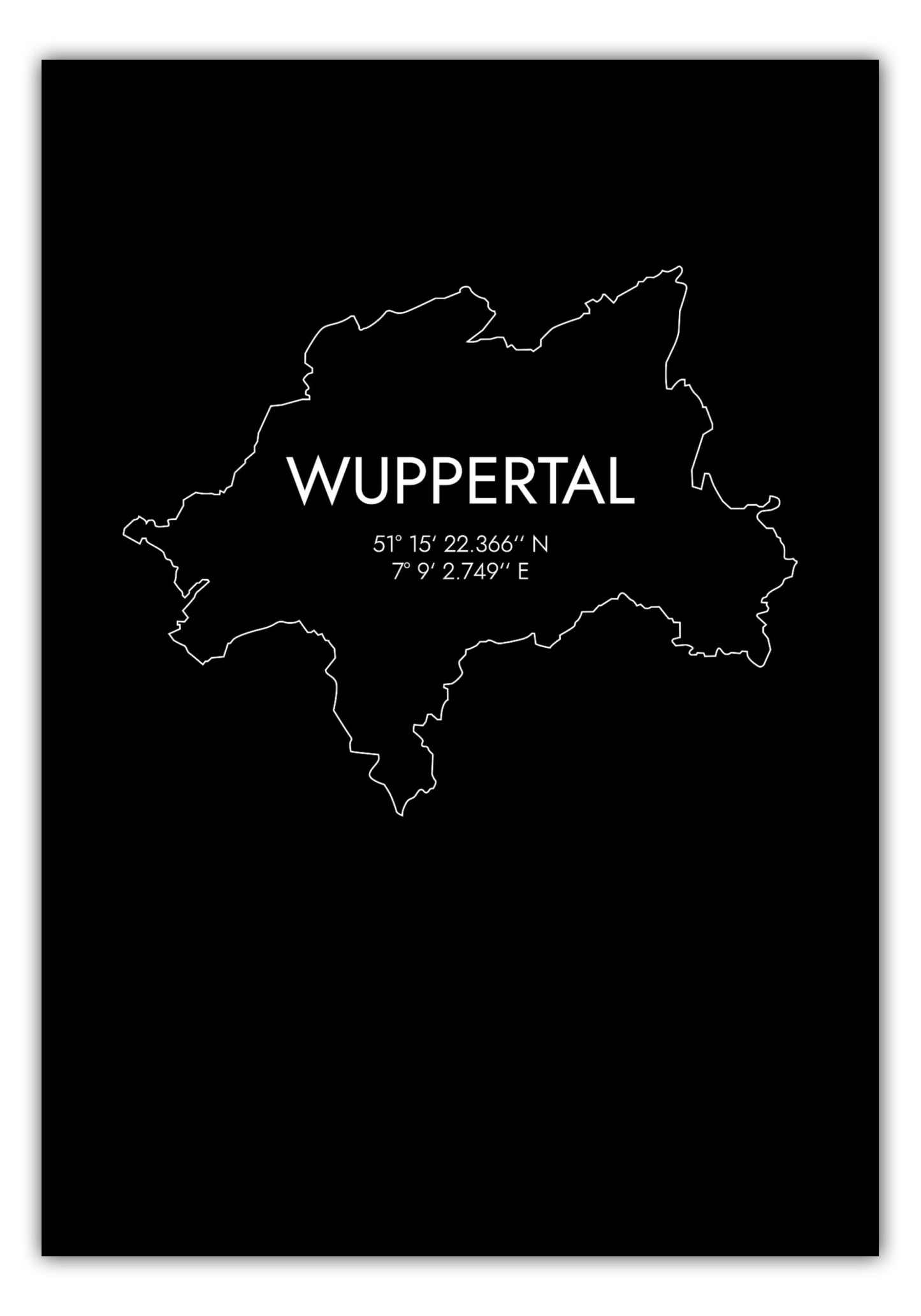 Poster Wuppertal Koordinaten #7