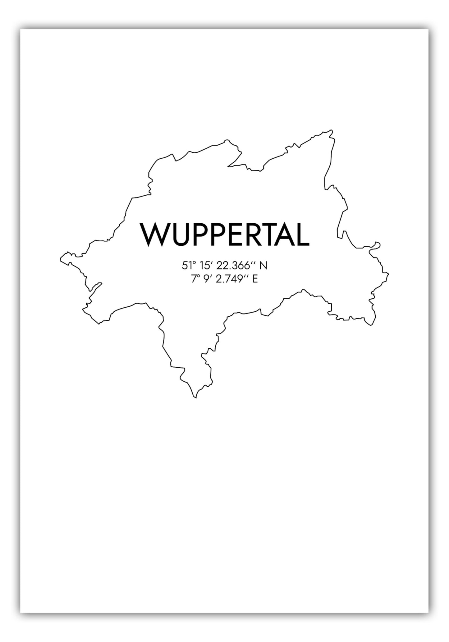 Poster Wuppertal Koordinaten #7