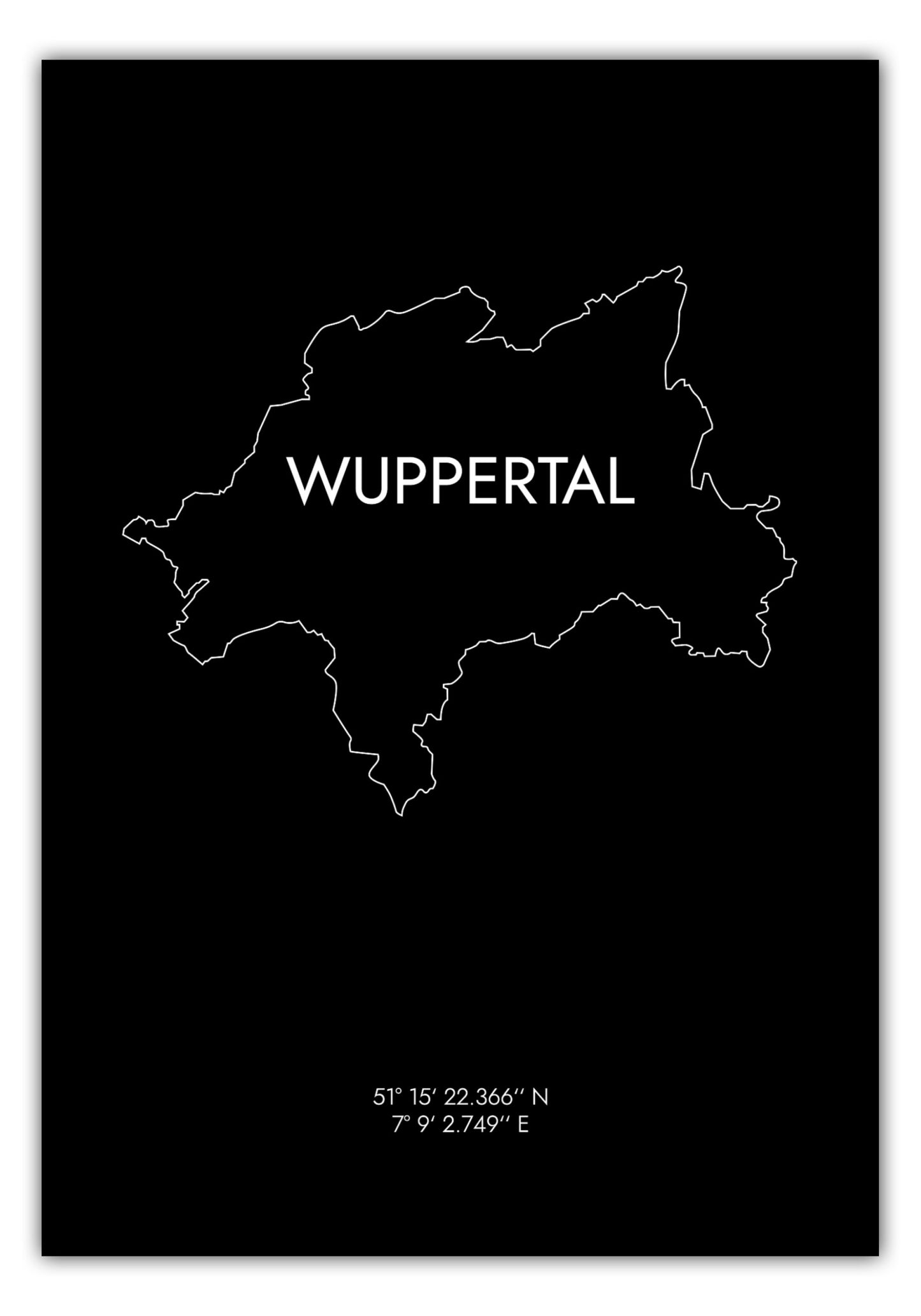 Poster Wuppertal Koordinaten #8