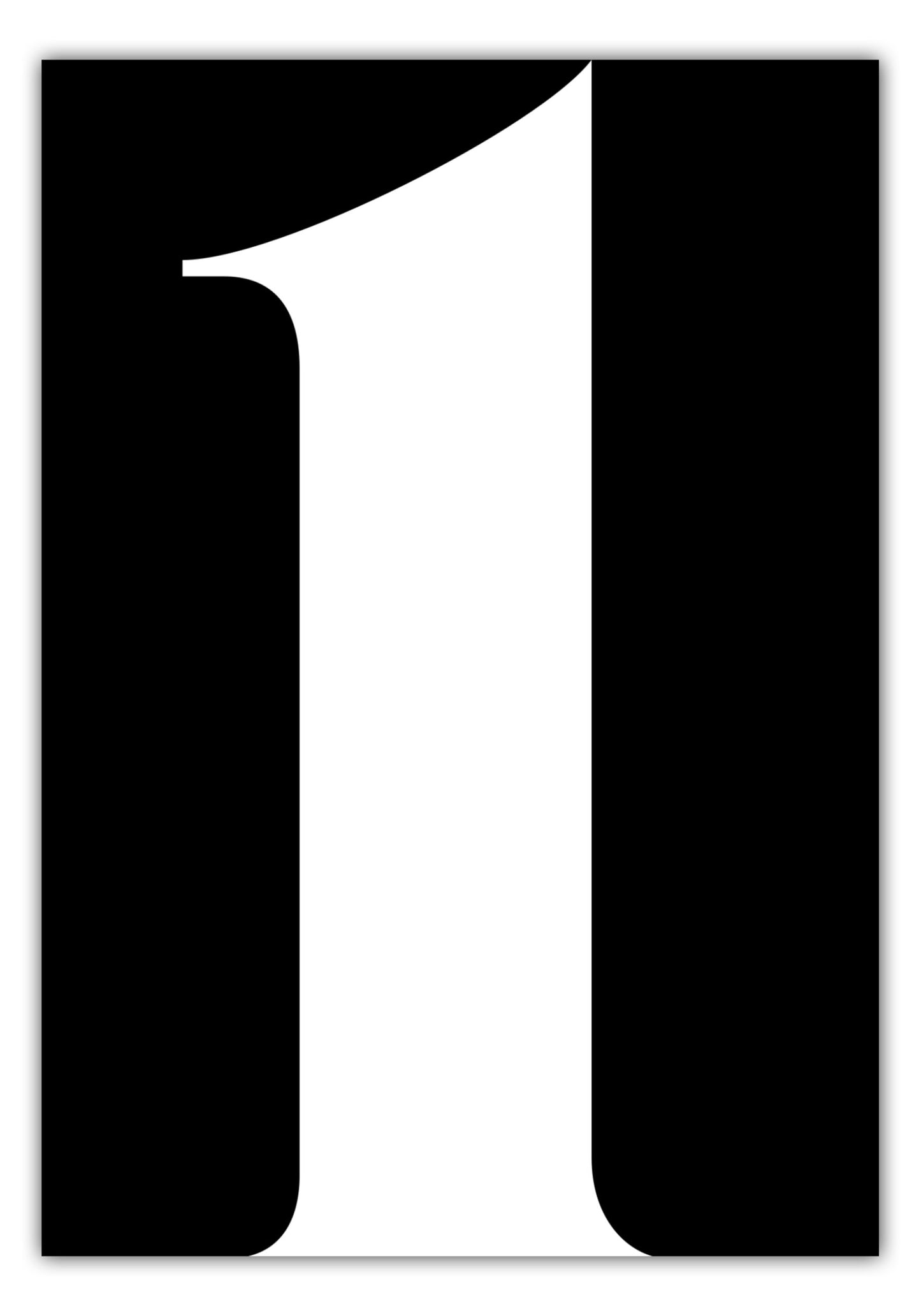Poster Ziffer 1 - Serif