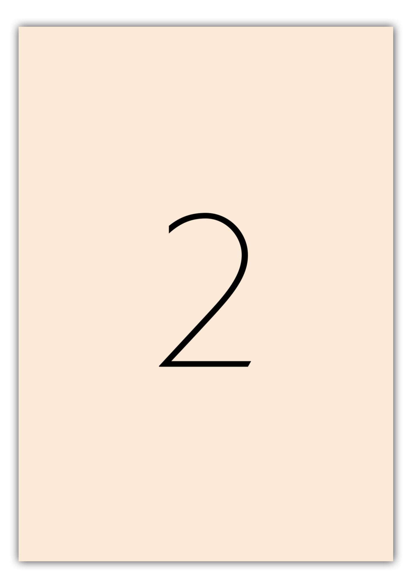 Poster Ziffer 2 - Sans Serif