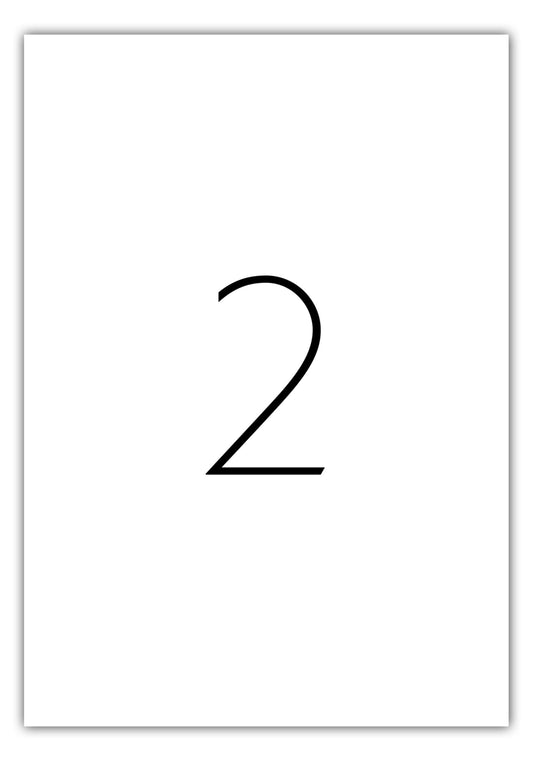 Poster Ziffer 2 - Sans Serif