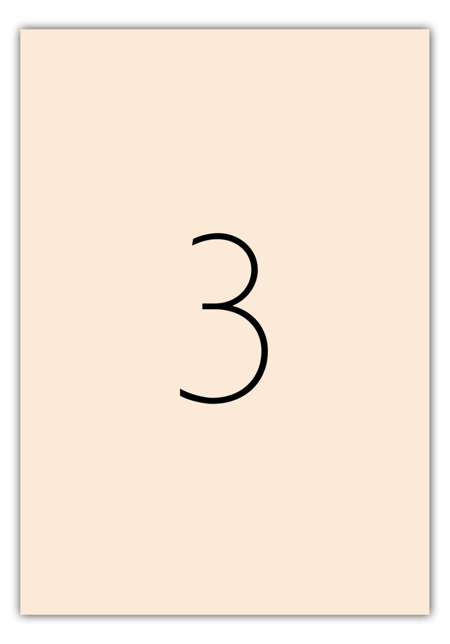 Poster Ziffer 3 - Sans Serif