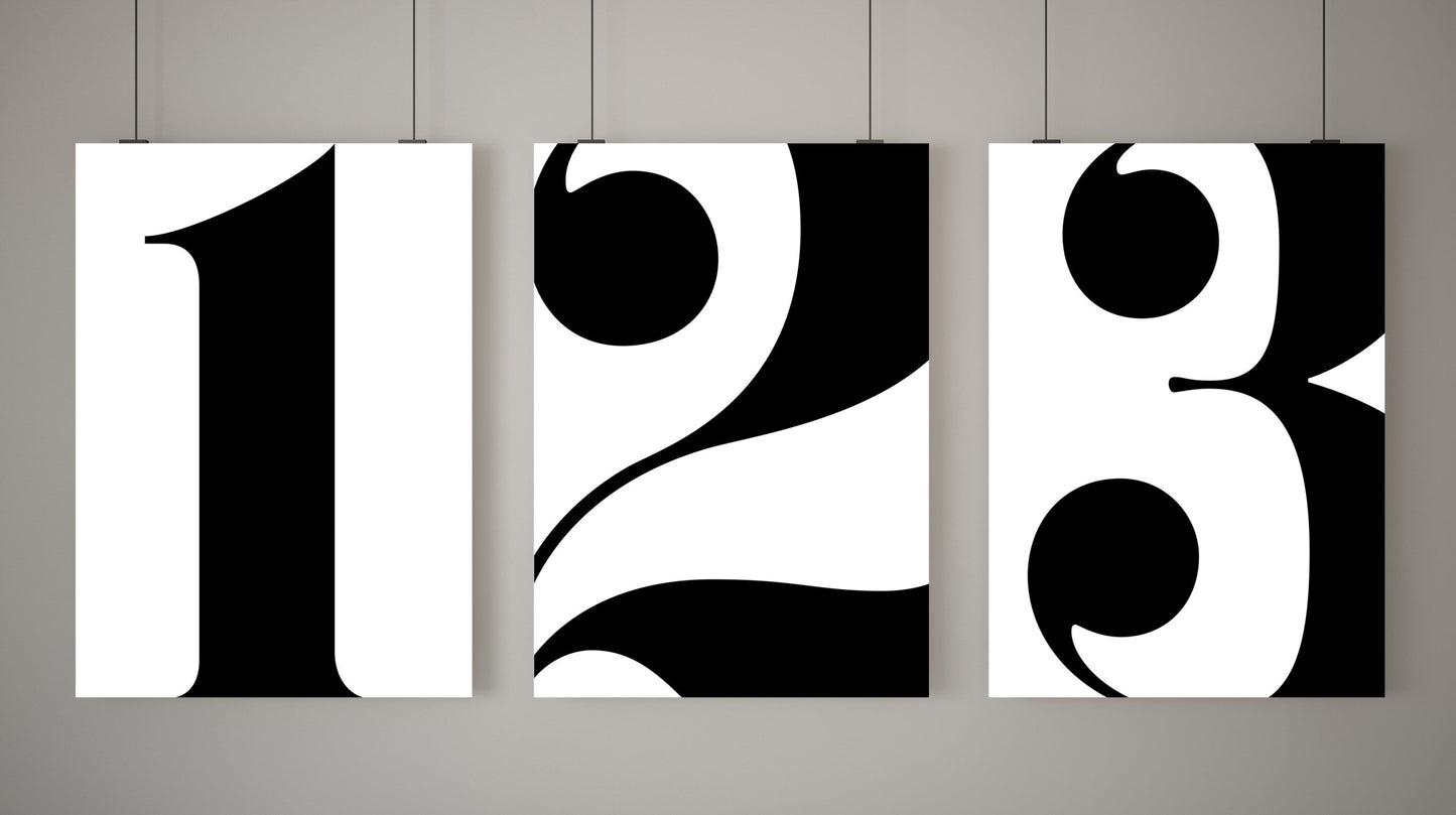 Poster Ziffer 3 - Serif