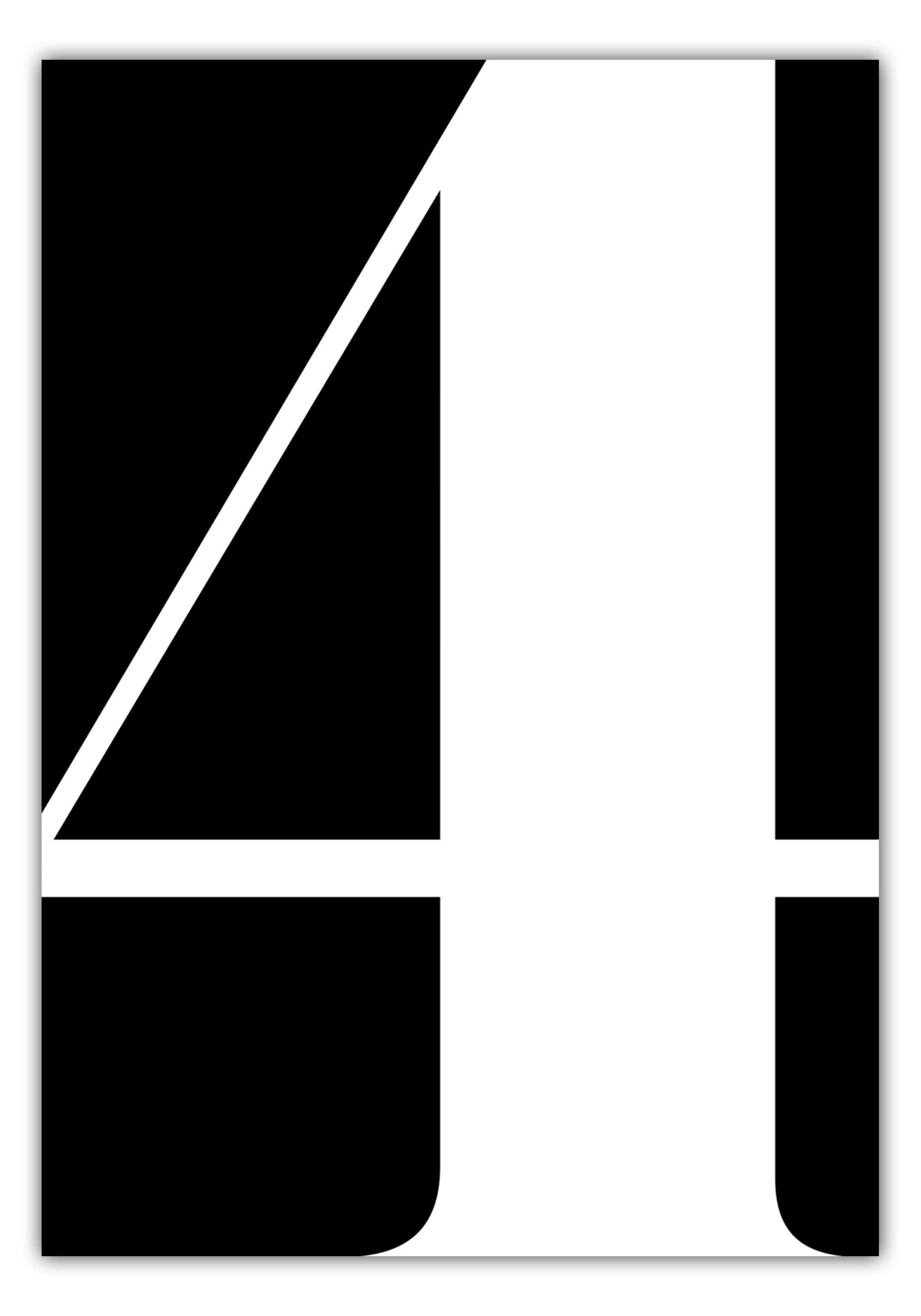 Poster Ziffer 4 - Serif