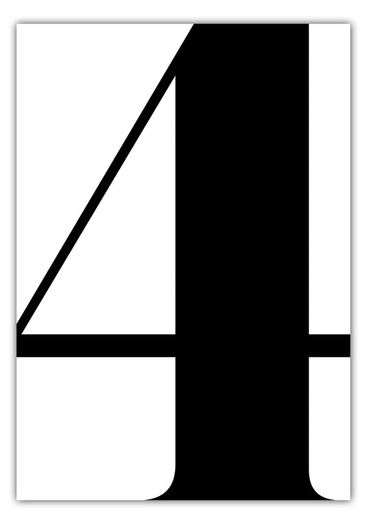 Poster Ziffer 4 - Serif