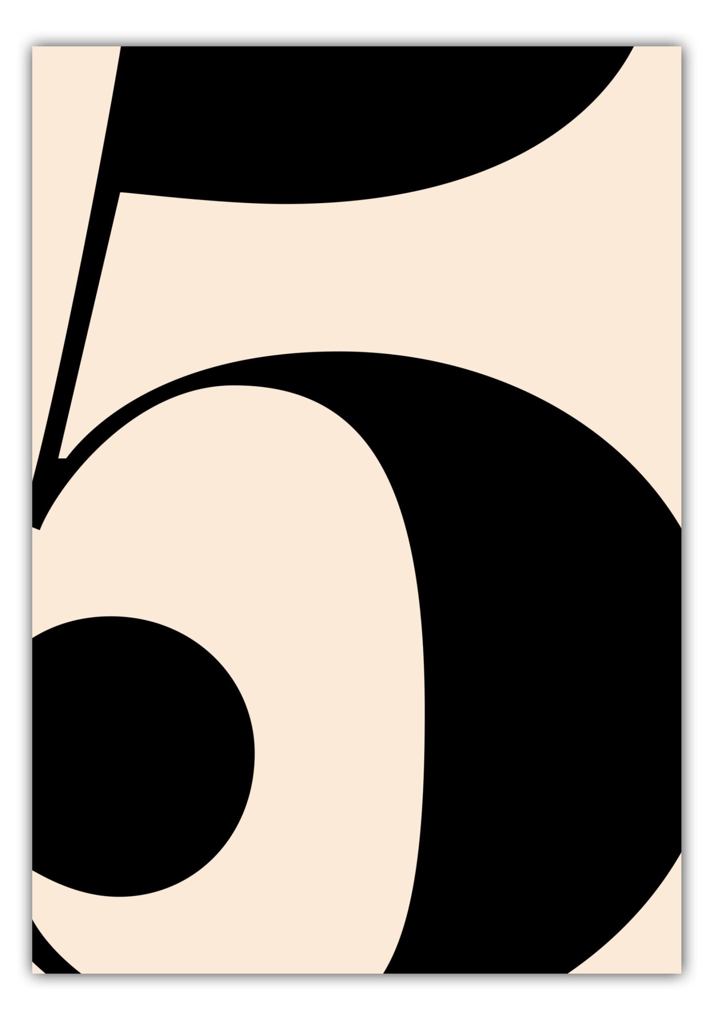 Poster Ziffer 5 - Serif