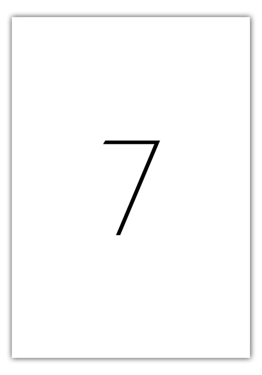 Poster Ziffer 7 - Sans Serif