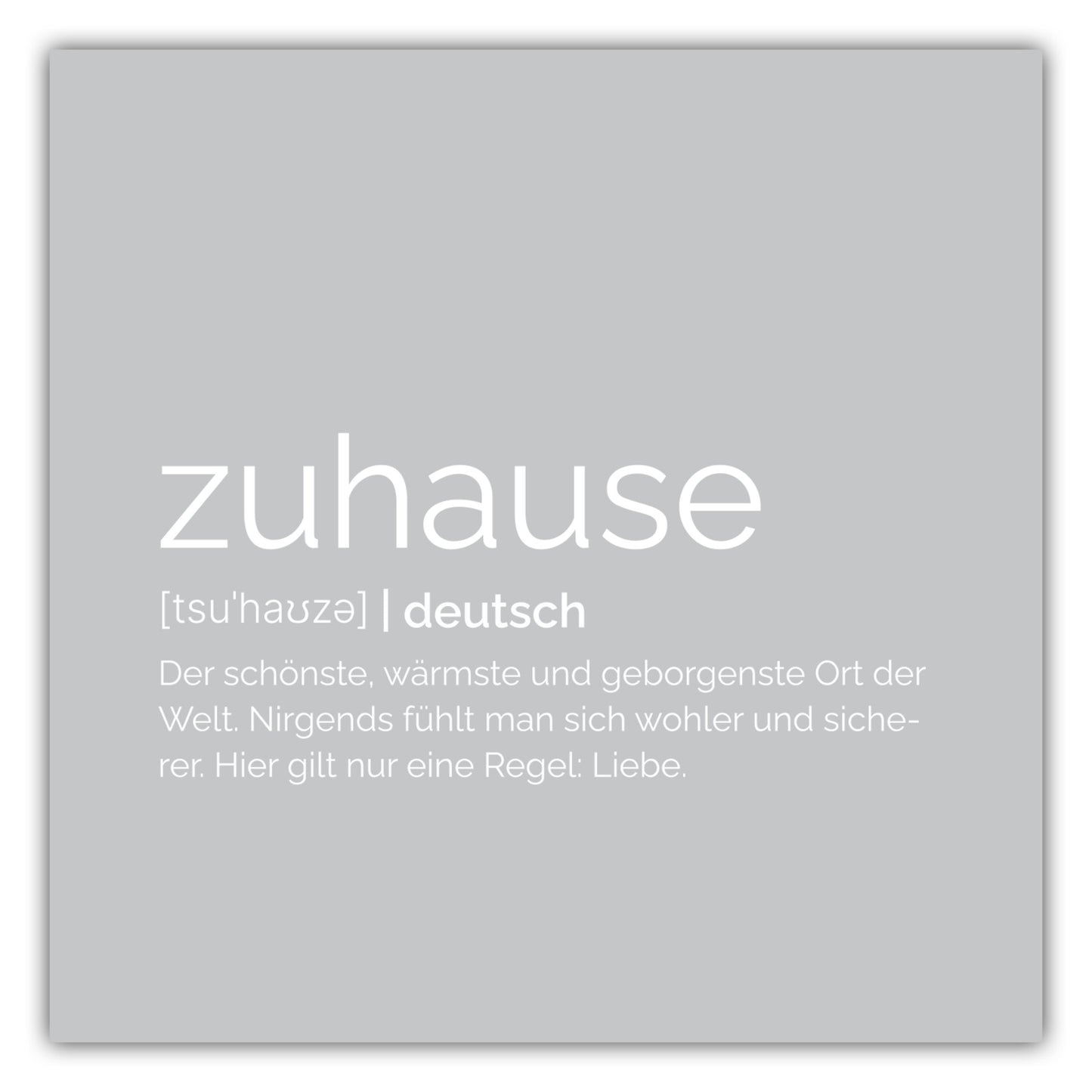 Poster Zuhause